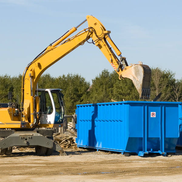 can i choose the location where the residential dumpster will be placed in Glade Hill Virginia